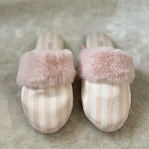 Victoria's Secret Pink Striped Slippers